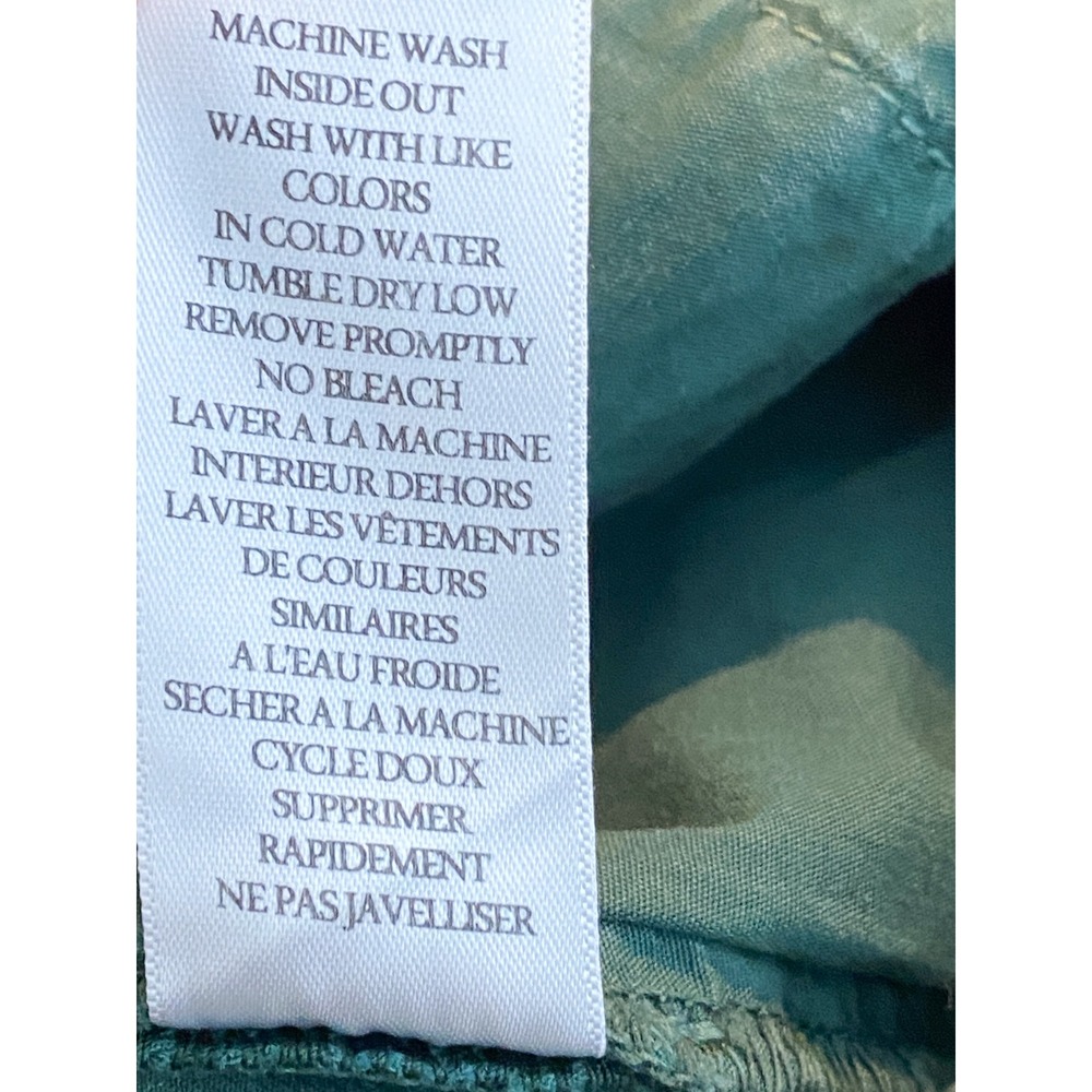 Frank & Eileen Womens Wicklow Chino Pants 8 Green Raw Hem Italian Cotton Classic - Picture 11 of 12